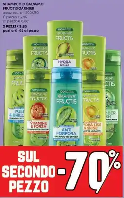 Panorama Shampoo o balsamo fructis garnier assortito, offerta