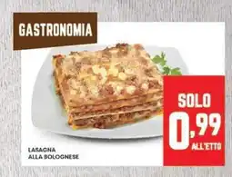 Panorama Lasagna alla bolognese gastronomia all'etto offerta