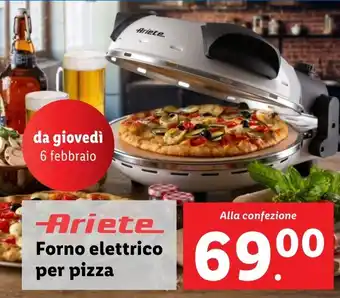 Lidl Ariete Forno elettrico per pizza offerta