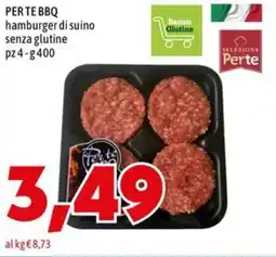 MEGA PER TE BBQ hamburger di suino senza glutine offerta