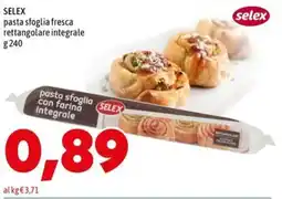 MEGA SELEX pasta sfoglia fresca rettangolare integrale offerta