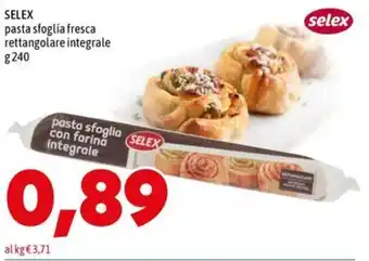 MEGA SELEX pasta sfoglia fresca rettangolare integrale offerta