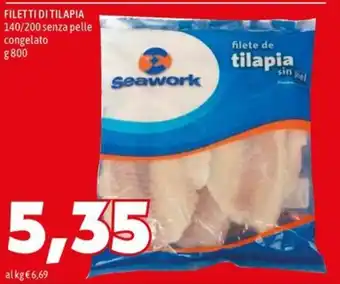 MEGA FILETTI DI TILAPIA 140/200 senza pelle congelato offerta