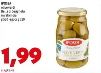 MEGA IPOSEA olive verdi Bella di Cerignola in salamoia offerta