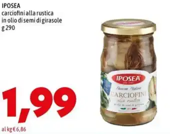 MEGA IPOSEA carciofini alla rustica in olio di semi di girasole offerta