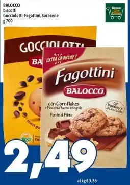 MEGA BALOCCO biscotti Gocciolotti, Fagottini, Saracene offerta