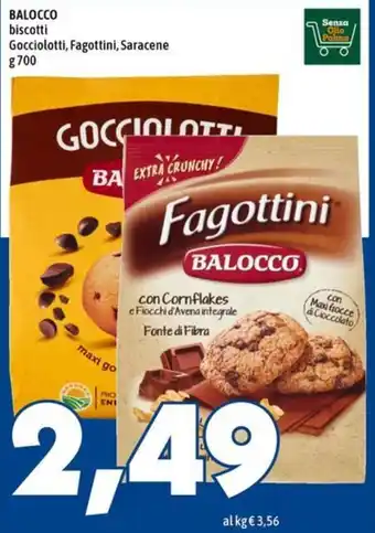 MEGA BALOCCO biscotti Gocciolotti, Fagottini, Saracene offerta