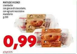 MEGA MATILDE VICENZI ciambelle con gocce di cioccolato, con agrumi nocciole e mandorle offerta