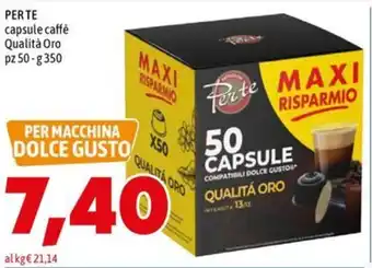 MEGA PER TE capsule caffè Qualità Oro offerta