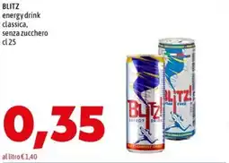 MEGA BLITZ energy drink classica, senza zucchero offerta