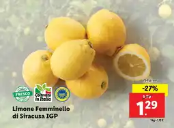 Lidl Limone Femminello di Siracusa IGP offerta