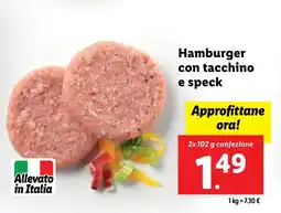 Lidl Hamburger con tacchino e speck offerta