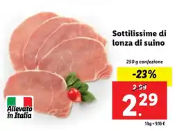 Lidl Sottilissime di lonza di suino offerta