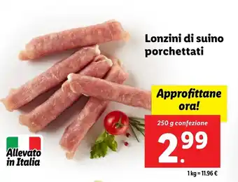 Lidl Lonzini di suino porchettati offerta