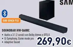 Unieuro SAMSUNG Soundbar hw-q600c offerta