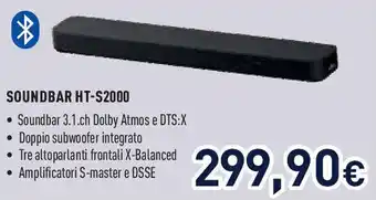 Unieuro SONY HT-S2000 Soundbar offerta