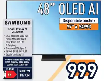 Unieuro SAMSUNG Smart tv oled ai qe48s90da offerta