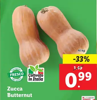 Lidl Zucca Butternut offerta