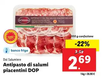 Lidl Dal Salumiere Antipasto di salumi piacentini DOP offerta