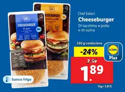 Lidl Chef Select Cheeseburger offerta