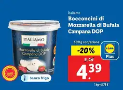 Lidl Italiamo Bocconcini di Mozzarella di Bufala Campana DOP offerta