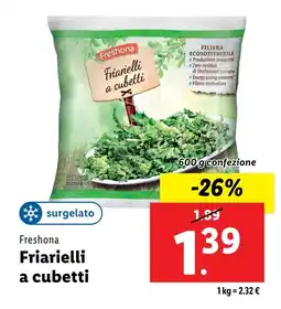 Lidl Freshona Friarielli a cubetti offerta