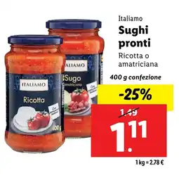 Lidl Italiamo Sughi pronti offerta