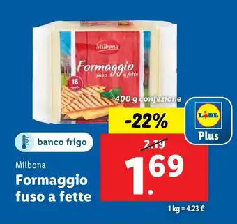 Lidl Milbona Formaggio fuso a fette offerta