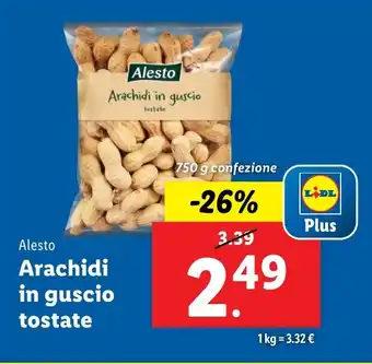 Lidl Alesto Arachidi in guscio tostate offerta