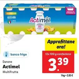 Lidl Danone Actimel Multifrutta offerta