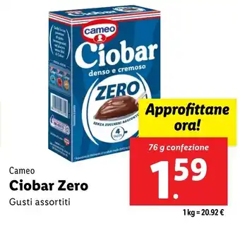 Lidl Cameo Ciobar Zero offerta