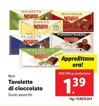 Lidl Novi Tavolette di cioccolato offerta