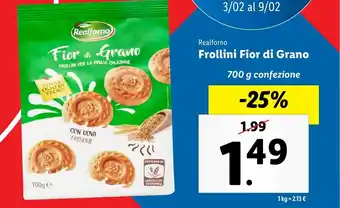 Lidl Realforno Frollini Fior di Grano offerta