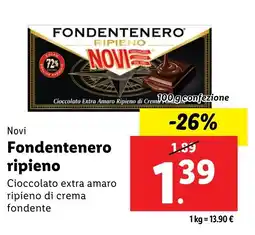 Lidl Novi Fondentenero ripieno offerta