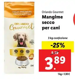 Lidl Orlando Gourmet Mangime secco per cani offerta