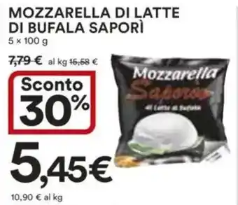 Ipercoop Mozzarella di latte di bufala saporì offerta