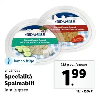 Lidl Eridanous Specialità Spalmabili offerta