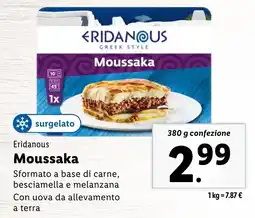 Lidl Eridanous Moussaka offerta