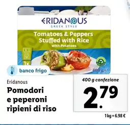 Lidl Eridanous Pomodori e peperoni ripieni di riso offerta