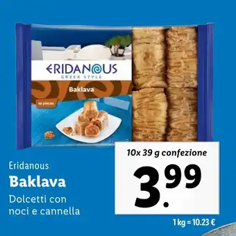 Lidl Eridanous Baklava offerta