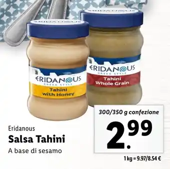 Lidl Eridanous Salsa Tahini offerta