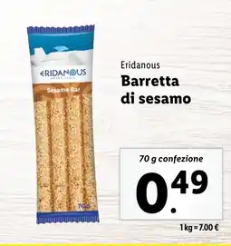 Lidl Eridanous Barretta di sesamo offerta