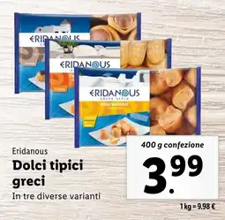 Lidl Eridanous Dolci tipici greci offerta