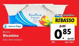 Lidl Merivio Ricottine offerta