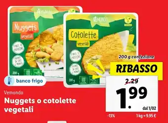 Lidl Vemondo Nuggets o cotolette vegetali offerta