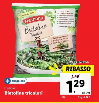 Lidl Freshona Bietoline tricolori offerta