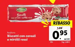 Lidl Realforno Biscotti con cereali e mirtilli rossi offerta