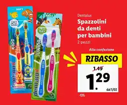 Lidl Dentalux Spazzolini da denti per bambini offerta