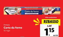 Lidl Aromata Carta da forno offerta