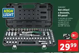 Lidl PARKSIDE Set chiavi a bussola, 65 pezzi offerta